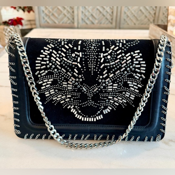 Topshop Studded Chain Shoulder Bag – Suede Front Flap – EUC - Picture 11 of 17